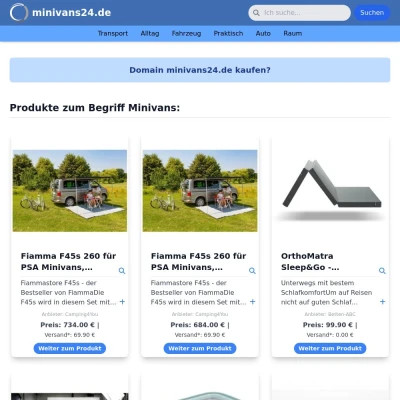 Screenshot minivans24.de