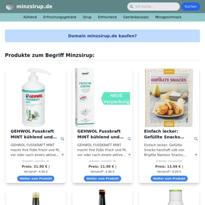Screenshot minzsirup.de