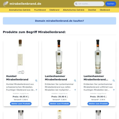 Screenshot mirabellenbrand.de