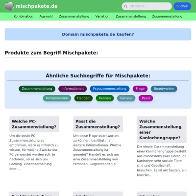 Screenshot mischpakete.de