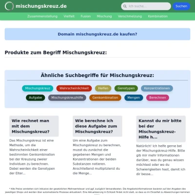 Screenshot mischungskreuz.de