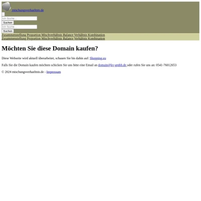 Screenshot mischungsverhaeltnis.de