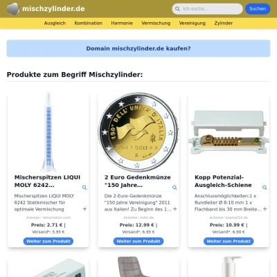 Screenshot mischzylinder.de