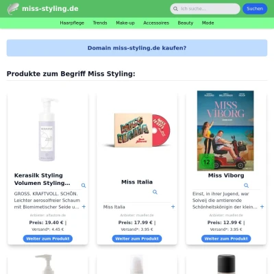 Screenshot miss-styling.de