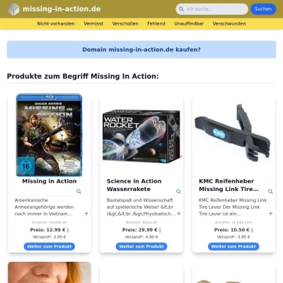 Screenshot missing-in-action.de