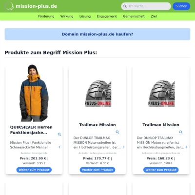Screenshot mission-plus.de