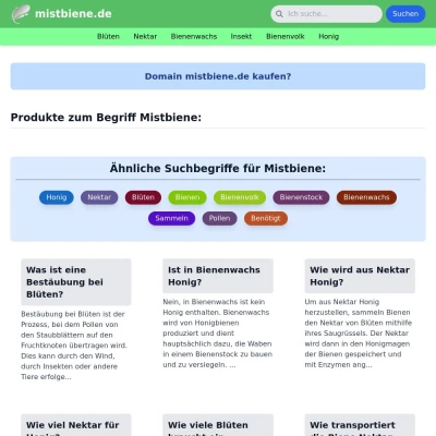 Screenshot mistbiene.de