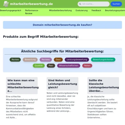 Screenshot mitarbeiterbewertung.de