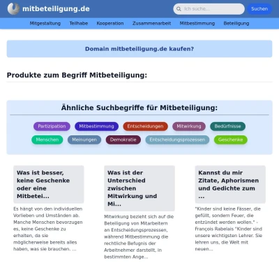 Screenshot mitbeteiligung.de