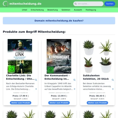 Screenshot mitentscheidung.de