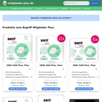Screenshot mitglieder-plus.de