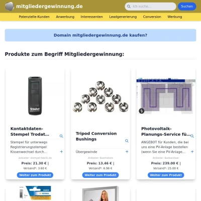 Screenshot mitgliedergewinnung.de