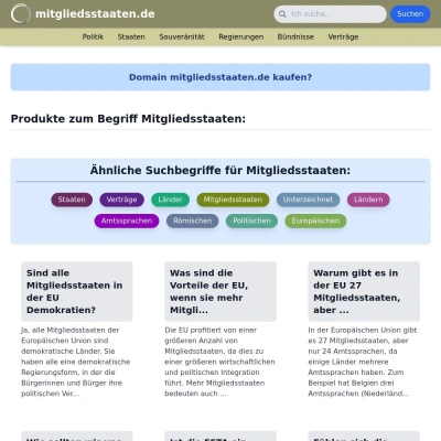 Screenshot mitgliedsstaaten.de