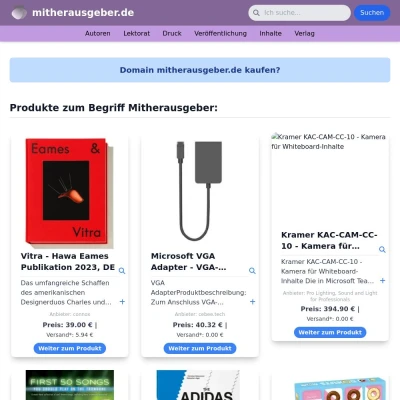 Screenshot mitherausgeber.de