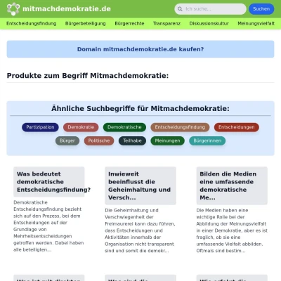 Screenshot mitmachdemokratie.de