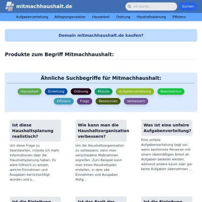 Screenshot mitmachhaushalt.de