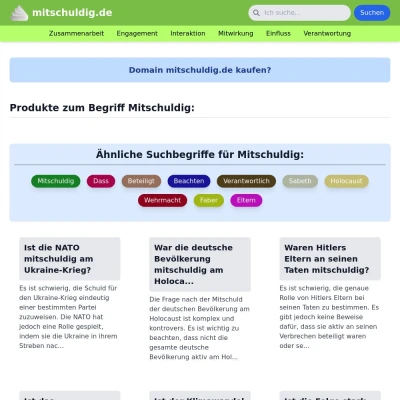 Screenshot mitschuldig.de