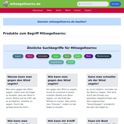 Screenshot mitsegeltoerns.de