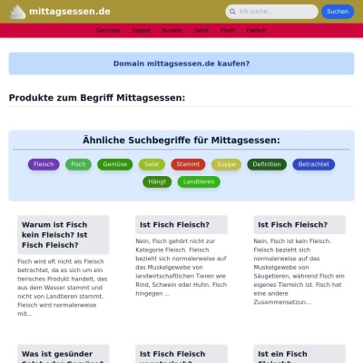 Screenshot mittagsessen.de