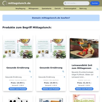 Screenshot mittagslunch.de
