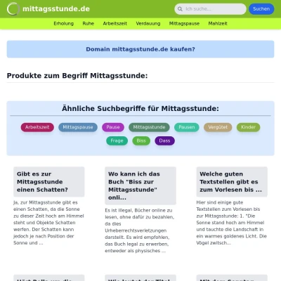 Screenshot mittagsstunde.de