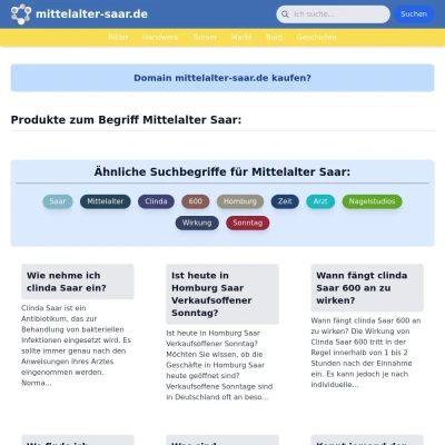 Screenshot mittelalter-saar.de