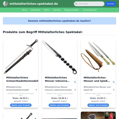 Screenshot mittelalterliches-spektakel.de