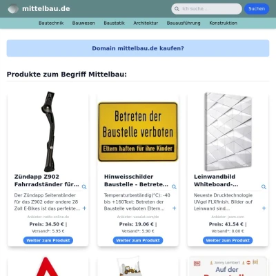 Screenshot mittelbau.de