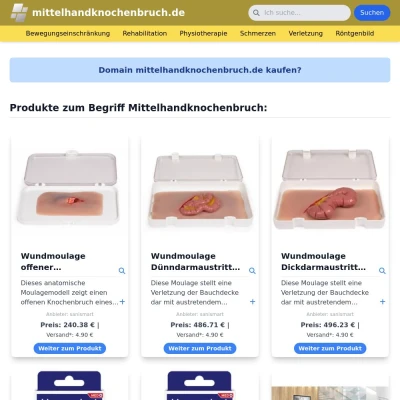 Screenshot mittelhandknochenbruch.de