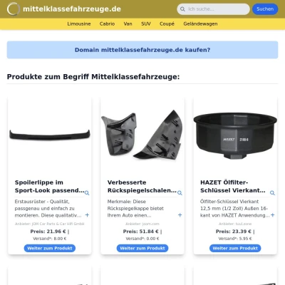 Screenshot mittelklassefahrzeuge.de