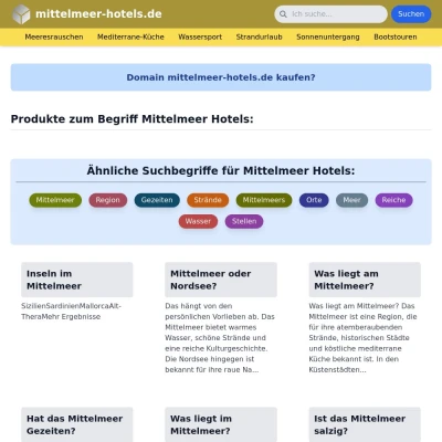 Screenshot mittelmeer-hotels.de