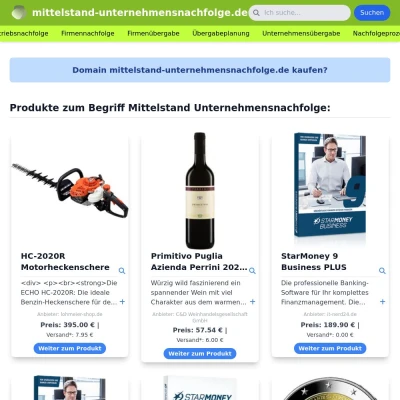 Screenshot mittelstand-unternehmensnachfolge.de