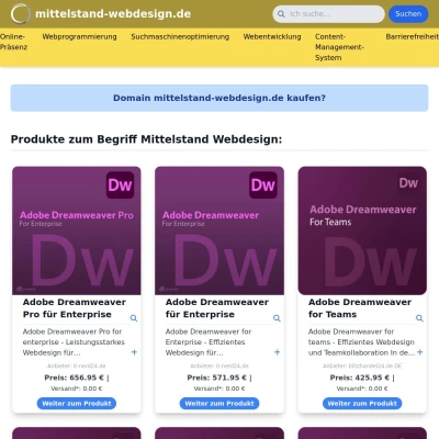 Screenshot mittelstand-webdesign.de