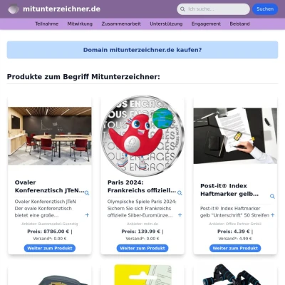 Screenshot mitunterzeichner.de