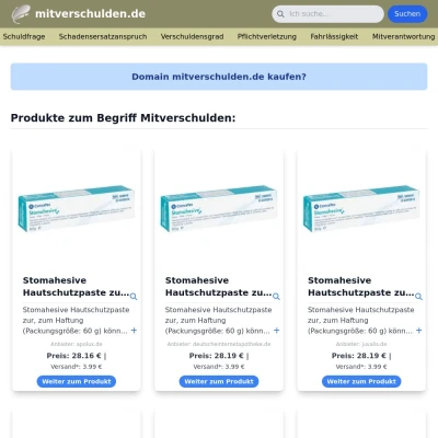 Screenshot mitverschulden.de