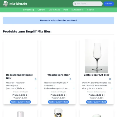 Screenshot mix-bier.de