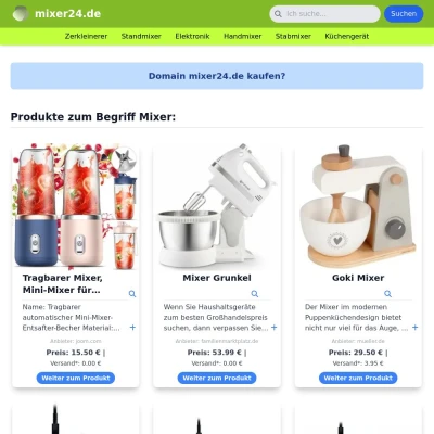 Screenshot mixer24.de