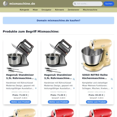 Screenshot mixmaschine.de