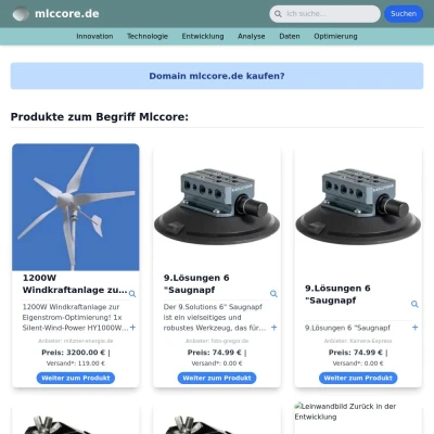 Screenshot mlccore.de