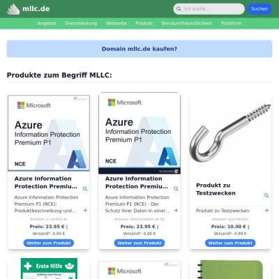 Screenshot mllc.de