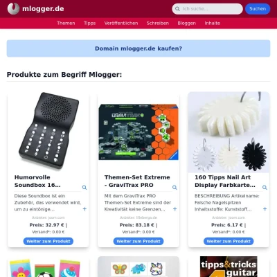 Screenshot mlogger.de