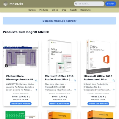 Screenshot mnco.de