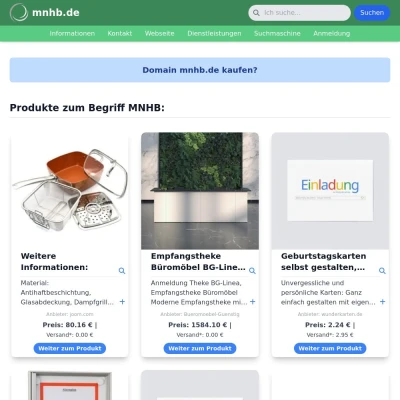 Screenshot mnhb.de