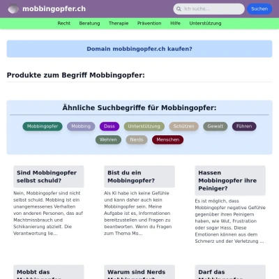 Screenshot mobbingopfer.ch