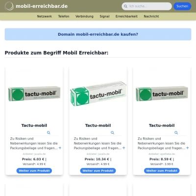 Screenshot mobil-erreichbar.de