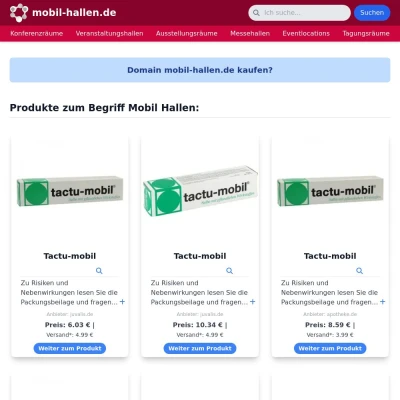 Screenshot mobil-hallen.de