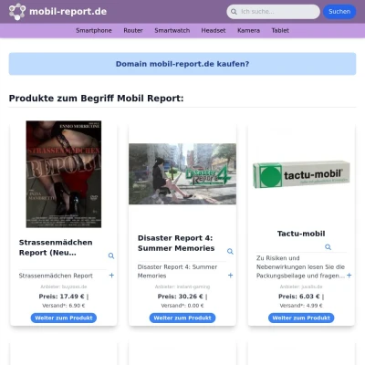 Screenshot mobil-report.de