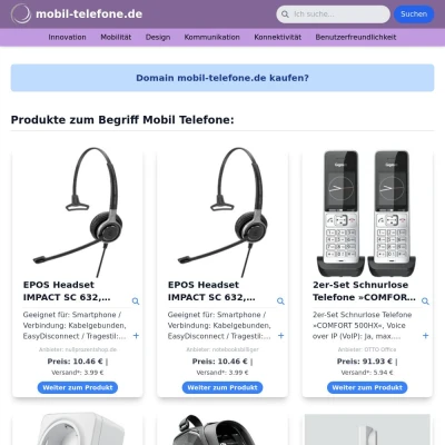 Screenshot mobil-telefone.de