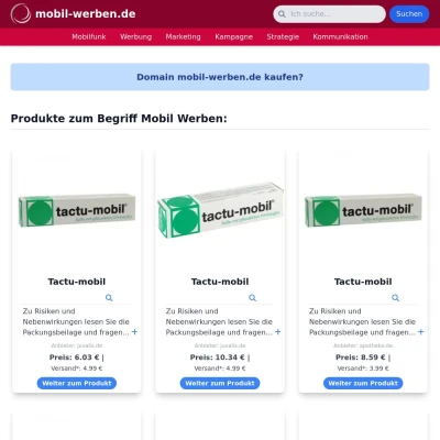 Screenshot mobil-werben.de