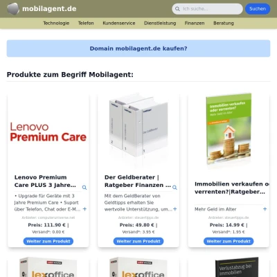 Screenshot mobilagent.de